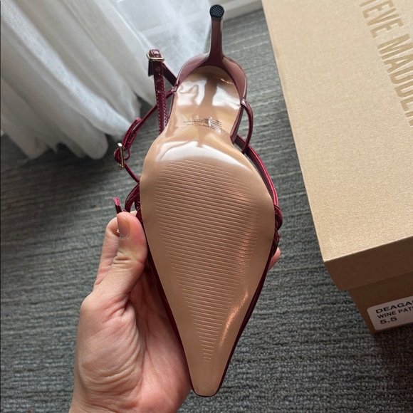 Steve Madden Women's Deep Red Strappy Heels - Picture 4 of 4